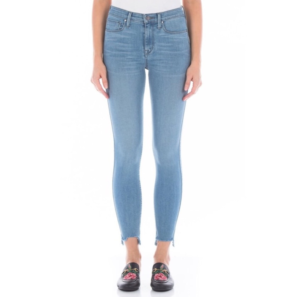 NWOT Fidelity Gwen High Rise Raw Hem Crop Skinny